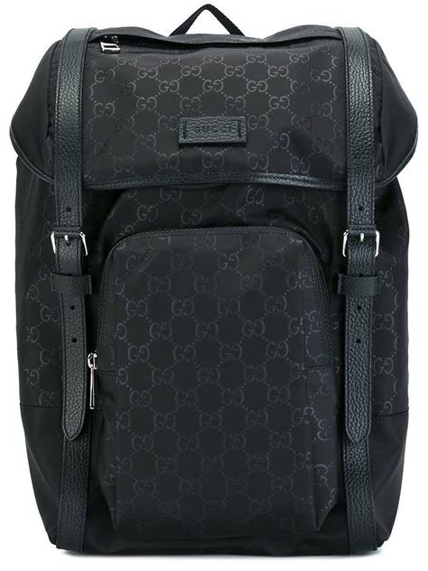 mens gucci backpack black|Gucci print backpack for men.